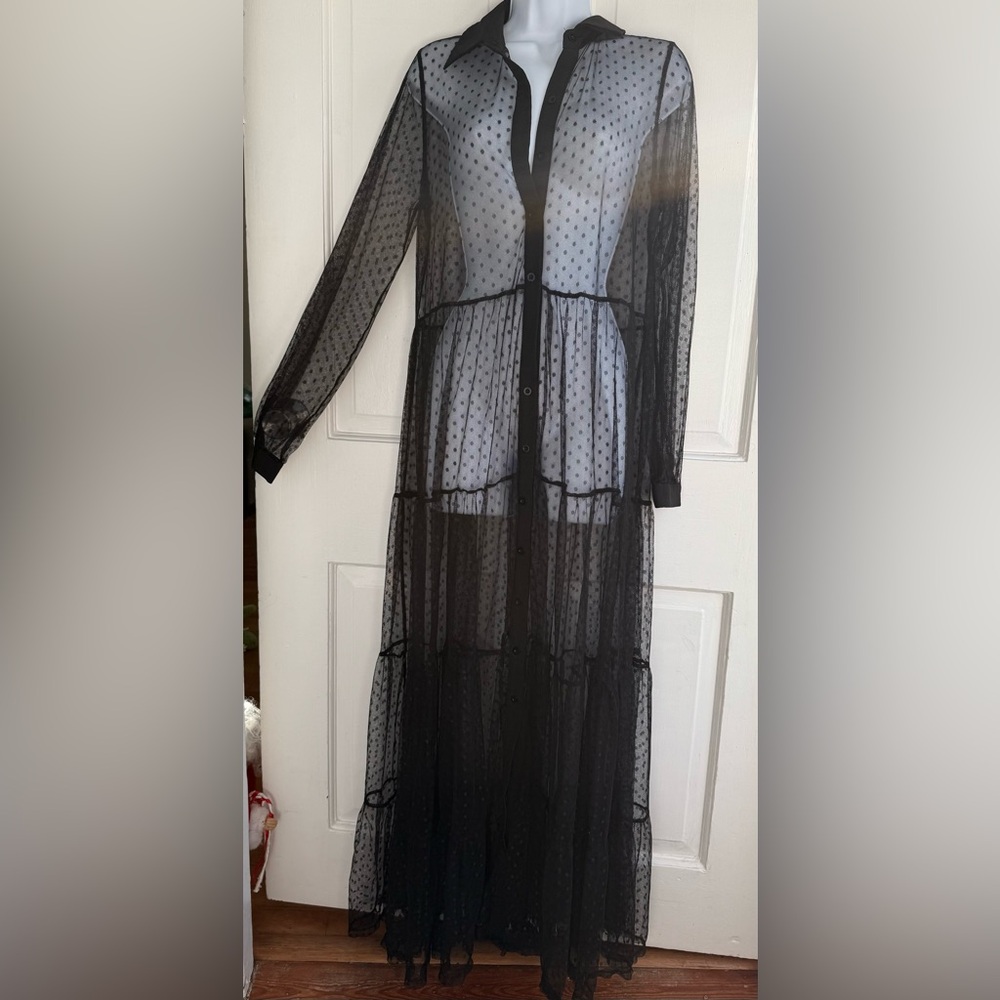 Sheer Maxi Dress. Perfect with leggings underneath!